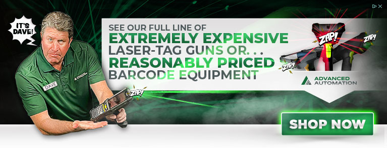 See our full line up of extremely expensive laser tag guns... or reasonably priced barcode equipment!